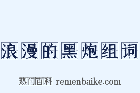 浪漫的黑炮组词是什么意思的图片